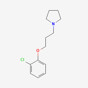 molecular formula C13H18ClNO B1656668 1-[3-(2-Chlorophenoxy)propyl]pyrrolidine CAS No. 5366-17-6