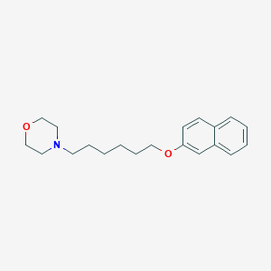 molecular formula C20H27NO2 B1656671 4-(6-Naphthalen-2-yloxyhexyl)morpholine CAS No. 5366-42-7