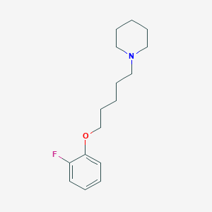 molecular formula C16H24FNO B1656678 1-[5-(2-Fluorophenoxy)pentyl]piperidine CAS No. 5367-98-6