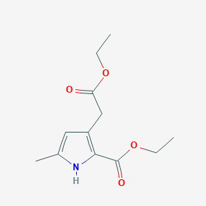 molecular formula C12H17NO4 B1656680 ethyl 3-(2-ethoxy-2-oxoethyl)-5-methyl-1H-pyrrole-2-carboxylate CAS No. 53700-88-2
