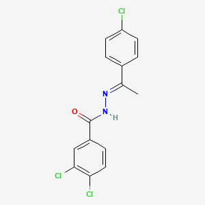 molecular formula C15H11Cl3N2O B1656697 3,4-dichloro-N-[(E)-1-(4-chlorophenyl)ethylideneamino]benzamide CAS No. 5374-39-0