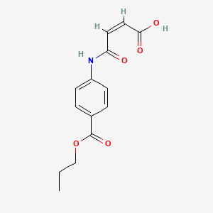 molecular formula C14H15NO5 B1656698 (Z)-4-oxo-4-(4-propoxycarbonylanilino)but-2-enoic acid CAS No. 5375-75-7