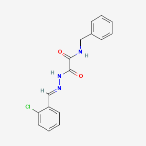 molecular formula C16H14ClN3O2 B1656709 N-benzyl-N'-[(E)-(2-chlorophenyl)methylideneamino]oxamide CAS No. 5379-65-7