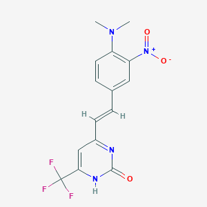 4-[(E)-2-[4-(dimethylamino)-3-nitrophenyl]ethenyl]-6-(trifluoromethyl)-1H-pyrimidin-2-one