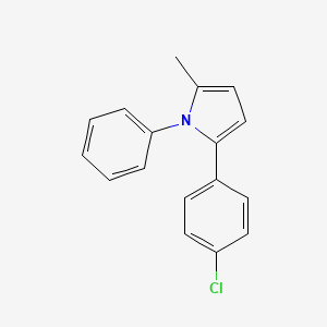 molecular formula C17H14ClN B1656720 2-(4-Chlorophenyl)-5-methyl-1-phenylpyrrole CAS No. 53842-16-3
