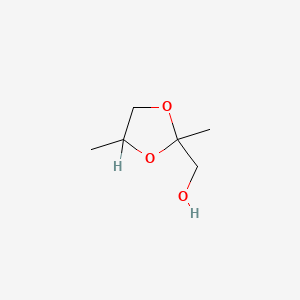 molecular formula C6H12O3 B1656733 1,3-Dioxolane-2-methanol, 2,4-dimethyl- CAS No. 53951-43-2