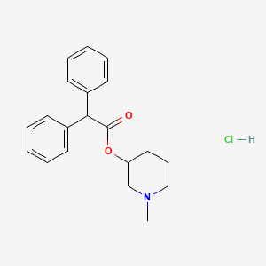 molecular formula C20H24ClNO2 B1656735 (1-Methylpiperidin-3-yl) 2,2-diphenylacetate;hydrochloride CAS No. 5396-78-1