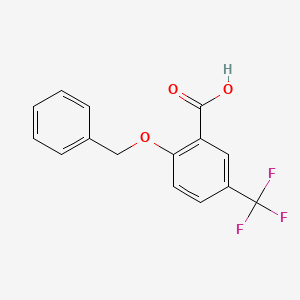 molecular formula C15H11F3O3 B1656741 2-(Benzyloxy)-5-(trifluoromethyl)benzoic acid CAS No. 53985-54-9
