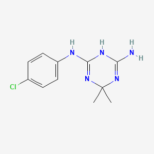 2-N-(4-chlorophenyl)-4,4-dimethyl-1H-1,3,5-triazine-2,6-diamine