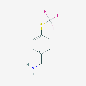 molecular formula C8H8F3NS B165677 4-(Trifluoromethylthio)benzylamine CAS No. 128273-56-3