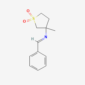 molecular formula C12H15NO2S B1656778 N-(3-methyl-1,1-dioxothiolan-3-yl)-1-phenylmethanimine CAS No. 5416-91-1