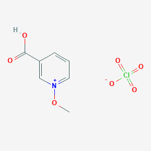 molecular formula C7H8ClNO7 B1656784 3-Carboxy-1-methoxypyridin-1-ium perchlorate CAS No. 54212-28-1