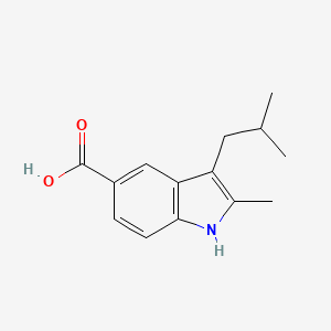 2-methyl-3-(2-methylpropyl)-1H-indole-5-carboxylic acid