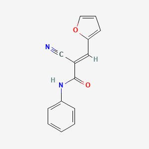 B1656801 (E)-2-cyano-3-(furan-2-yl)-N-phenylprop-2-enamide CAS No. 5428-38-6