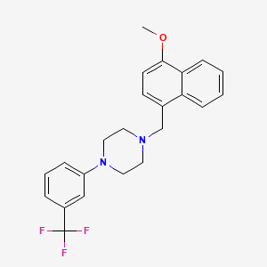 1-[(4-Methoxynaphthalen-1-yl)methyl]-4-[3-(trifluoromethyl)phenyl]piperazine