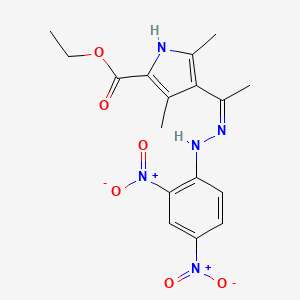 molecular formula C17H19N5O6 B1656807 ethyl 4-{(1Z)-1-[2-(2,4-dinitrophenyl)hydrazinylidene]ethyl}-3,5-dimethyl-1H-pyrrole-2-carboxylate CAS No. 5430-87-5