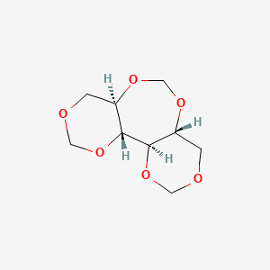 molecular formula C9H14O6 B1656812 (1R,2R,7R,11R)-3,5,8,10,13,15-hexaoxatricyclo[9.4.0.02,7]pentadecane CAS No. 5434-31-1