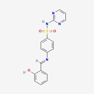 4-[(2-Hydroxyphenyl)methylideneamino]-N-pyrimidin-2-ylbenzenesulfonamide