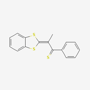 molecular formula C16H12S3 B1656819 1-Propanethione, 2-(1,3-benzodithiol-2-ylidene)-1-phenyl- CAS No. 54400-53-2