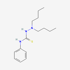 molecular formula C15H25N3S B1656826 2,2-Dibutyl-N-phenylhydrazinecarbothioamide CAS No. 5446-54-8
