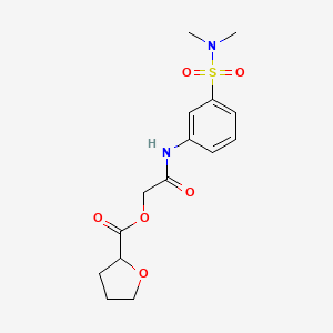 molecular formula C15H20N2O6S B1656829 2-[3-(Dimethylsulfamoyl)anilino]-2-oxoethyl oxolane-2-carboxylate CAS No. 5449-27-4