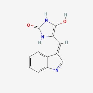 molecular formula C12H9N3O2 B1656834 (4Z)-4-(1H-indol-3-ylmethylidene)-4H-imidazole-2,5-diol CAS No. 5453-51-0