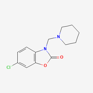 2(3H)-Benzoxazolone, 6-chloro-3-(1-piperidinylmethyl)-