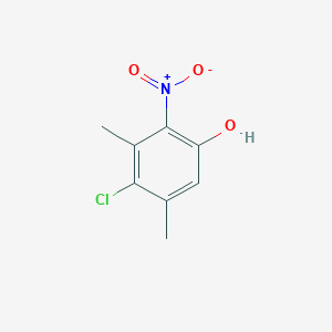 molecular formula C8H8ClNO3 B1656844 4-Chloro-3,5-dimethyl-2-nitrophenol CAS No. 54582-90-0