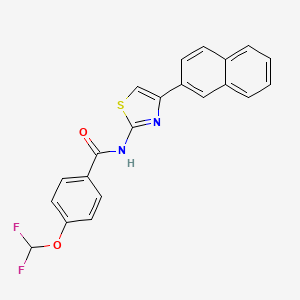 molecular formula C21H14F2N2O2S B1656847 4-(difluoromethoxy)-N-(4-naphthalen-2-yl-1,3-thiazol-2-yl)benzamide CAS No. 5459-64-3