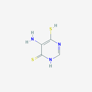 molecular formula C4H5N3S2 B1656855 5-Amino-6-sulfanylpyrimidine-4(3H)-thione CAS No. 54660-92-3