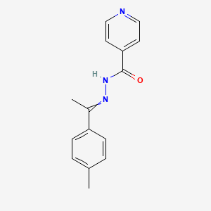 molecular formula C15H15N3O B1656889 N-[1-(4-methylphenyl)ethylideneamino]pyridine-4-carboxamide CAS No. 5474-94-2