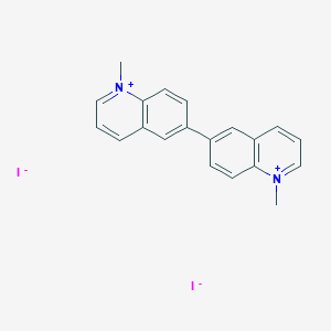 molecular formula C20H18I2N2 B1656895 1-Methyl-6-(1-methylquinolin-1-ium-6-yl)quinolin-1-ium;diiodide CAS No. 5475-94-5