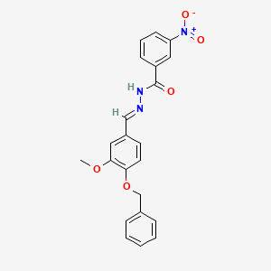 molecular formula C22H19N3O5 B1656896 N'-[4-(benzyloxy)-3-methoxybenzylidene]-3-nitrobenzohydrazide CAS No. 5475-98-9