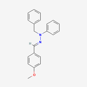 molecular formula C21H20N2O B1656901 N-benzyl-N-[(E)-(4-methoxyphenyl)methylideneamino]aniline CAS No. 5476-56-2
