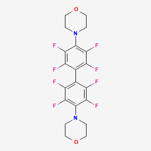molecular formula C20H16F8N2O2 B1656908 4-[2,3,5,6-Tetrafluoro-4-(2,3,5,6-tetrafluoro-4-morpholin-4-ylphenyl)phenyl]morpholine CAS No. 5477-40-7