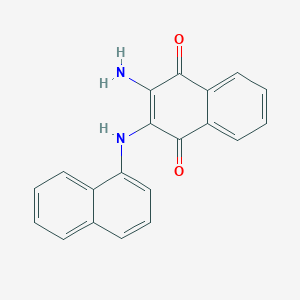 molecular formula C20H14N2O2 B1656909 2-Amino-3-(naphthalen-1-ylamino)naphthalene-1,4-dione CAS No. 5477-55-4