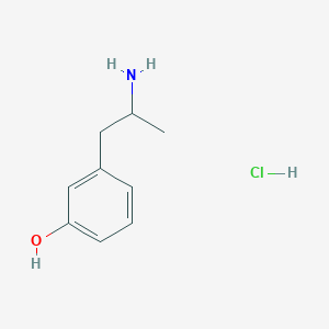 molecular formula C9H14ClNO B1656913 Phenol, 3-(2-aminopropyl)-, hydrochloride CAS No. 54779-56-5