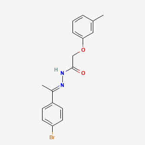 molecular formula C17H17BrN2O2 B1656924 N-[(E)-1-(4-bromophenyl)ethylideneamino]-2-(3-methylphenoxy)acetamide CAS No. 5479-75-4