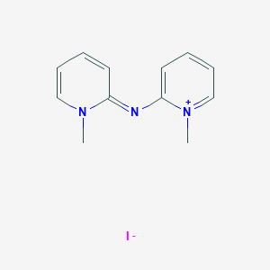molecular formula C12H14IN3 B1656926 (E)-1-Methyl-N-(1-methylpyridin-1-ium-2-yl)pyridin-2-imine;iodide CAS No. 5479-91-4