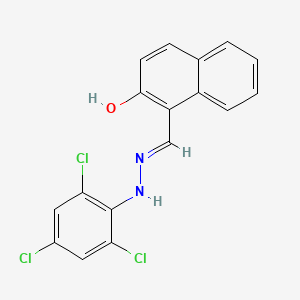 molecular formula C17H11Cl3N2O B1656927 2-Hydroxy-1-naphthaldehyde (2,4,6-trichlorophenyl)hydrazone CAS No. 5480-13-7
