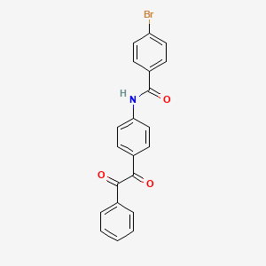 molecular formula C21H14BrNO3 B1656930 4-bromo-N-[4-(2-oxo-2-phenylacetyl)phenyl]benzamide CAS No. 5480-38-6