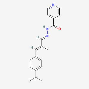 N'-[3-(4-isopropylphenyl)-2-methyl-2-propen-1-ylidene]isonicotinohydrazide