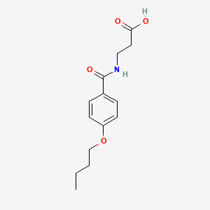 molecular formula C14H19NO4 B1656934 3-[(4-butoxybenzoyl)amino]propanoic Acid CAS No. 5480-91-1