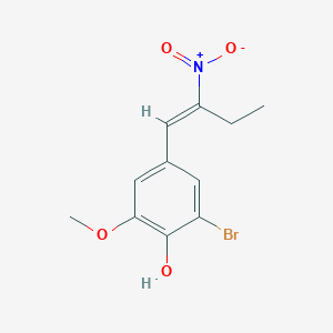 B1656935 2-bromo-6-methoxy-4-[(E)-2-nitrobut-1-enyl]phenol CAS No. 5480-94-4