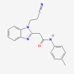 2-[1-(2-cyanoethyl)benzimidazol-2-yl]-N-(4-methylphenyl)acetamide