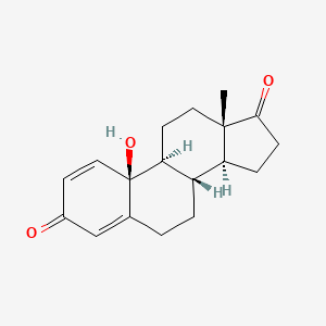 molecular formula C18H22O3 B1656962 Estra-1,4-diene-3,17-dione, 10-hydroxy- CAS No. 549-03-1