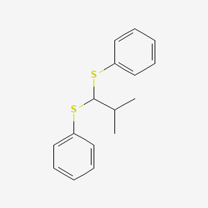 molecular formula C16H18S2 B1656964 (2-Methyl-1-phenylsulfanylpropyl)sulfanylbenzene CAS No. 54905-13-4