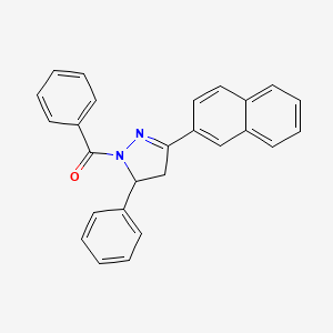 (5-Naphthalen-2-yl-3-phenyl-3,4-dihydropyrazol-2-yl)-phenylmethanone