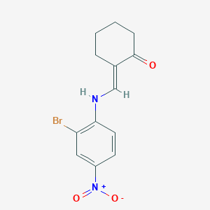 B1656969 (2E)-2-[(2-bromo-4-nitroanilino)methylidene]cyclohexan-1-one CAS No. 5492-49-9