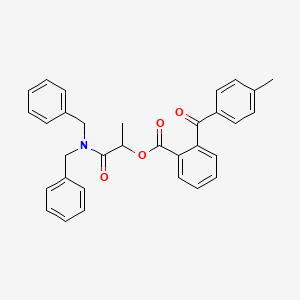 molecular formula C32H29NO4 B1656999 [1-(Dibenzylamino)-1-oxopropan-2-yl] 2-(4-methylbenzoyl)benzoate CAS No. 5512-15-2